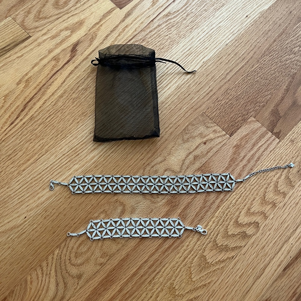 Carolee CZ Choker and Bracelet